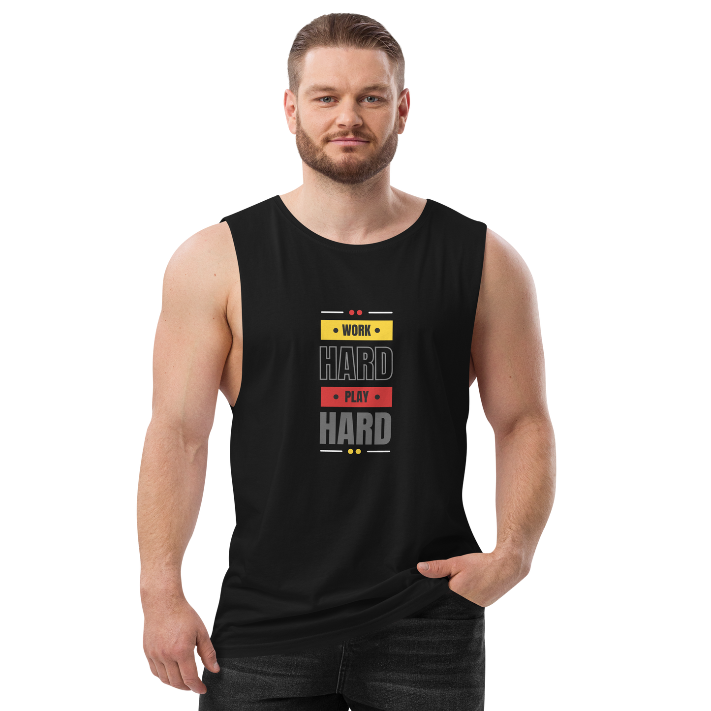 Men’s drop arm tank top